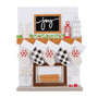 Fireplace Mantle Family of 5 with hanging stockings to personalize