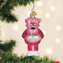 Franken Berry Glass Ornament figurine on white background on tree