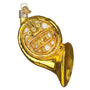 Glass French Horn Ornament - Old World Christmas