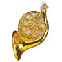 Glass French Horn Ornament - Old World Christmas