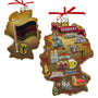 Personalized Germany Map Glass Ornament