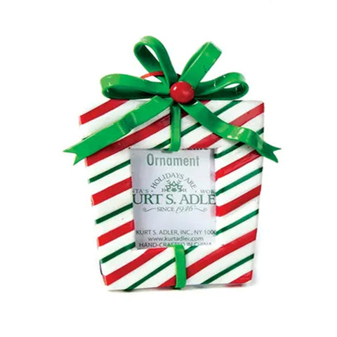 Cay Dough Picture Frame Ornament in Red, White and Green