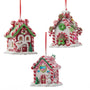 Gingerbread Candy House Ornament-LED Lighted D2462A Santa D2462B Gingerbread Man D2462C Snowman