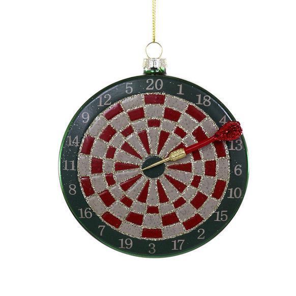 Glass Dartboard Ornament For the Christmas Tree