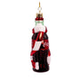 Decorative Christmas ornament shaped like a Coca-Cola bottle with red and white scarf