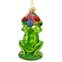 Glass Flower Crown Frog Ornament