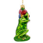 Glass Flower Crown Frog Ornament