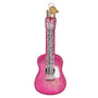 Pink Glittered Glam Guitar Ornament - Old World Christmas