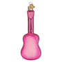 Pink Glittered Glam Guitar Ornament - Old World Christmas