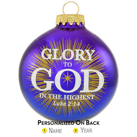 Personalized "Glory to God" Bulb Ornament