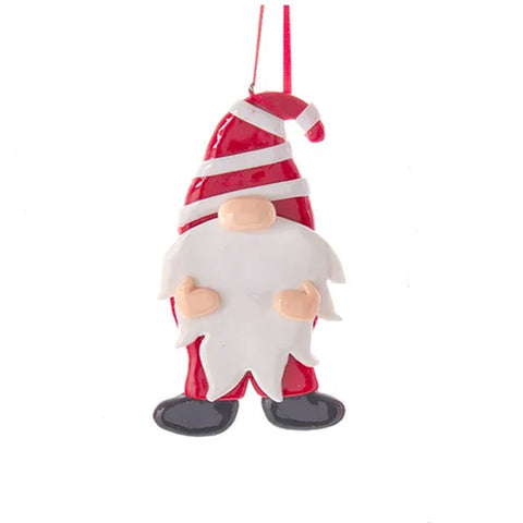 ClayDough Gnome Ornament with Striped Hat