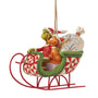 Grinch and Max in Sleigh Ornament - Jim Shore