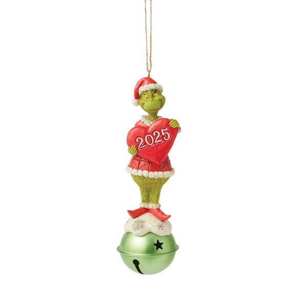 Grinch on Bell Dated 2025 Ornament -Jim Shore