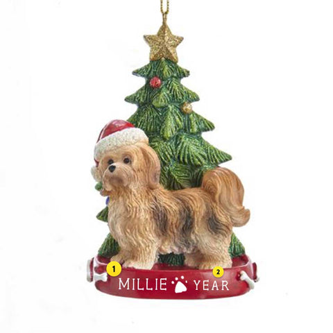 Havanese Dog Ornament Tan For Christmas Tree