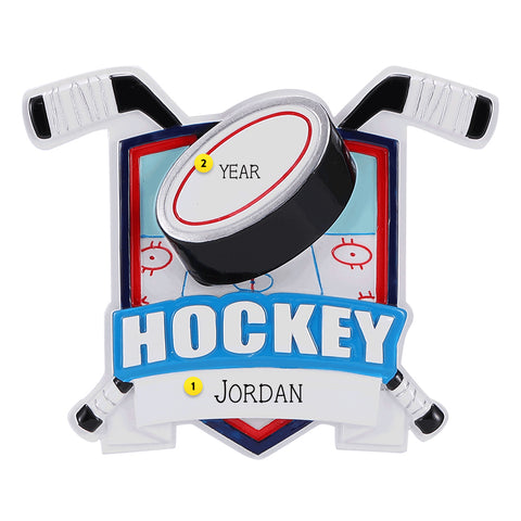 Personalized Hockey Ornament