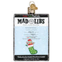 Holly Jolly Mad Libs game packaging with a stocking and Santa Claus illustration on a white background.