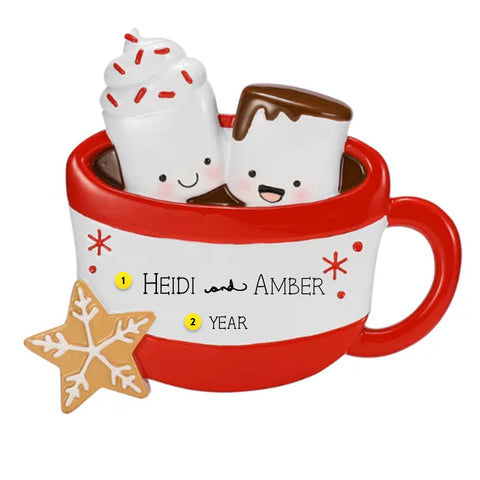 Personalized New Hot Cocoa Couple Ornament OR2662