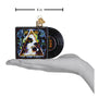 Decorative vinyl record ornament with Def Leppard logo on a white background