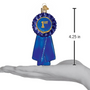 Size of blue ribbon ornament 