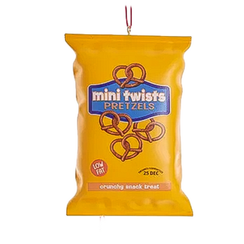 Mini Pretzel Snack Bag Christmas Ornament 