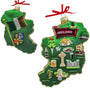 Personalized Ireland Map Glass Ornament