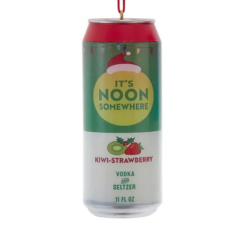 "Its Noon Somewhere" Ornament - Kiwi-Strawberry Vodka & Seltzer Can
