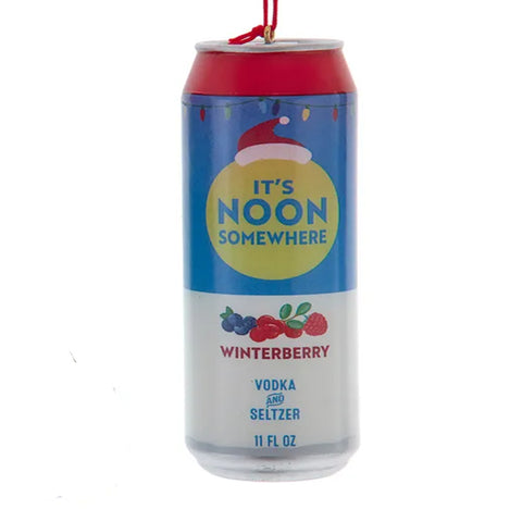 "Its Noon Somewhere" Ornament - Winterberry Vodka Seltzer Can