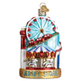 Decorative ornament with a Ferris wheel and carousel, labeled 'Jersey Shore', on a white background.