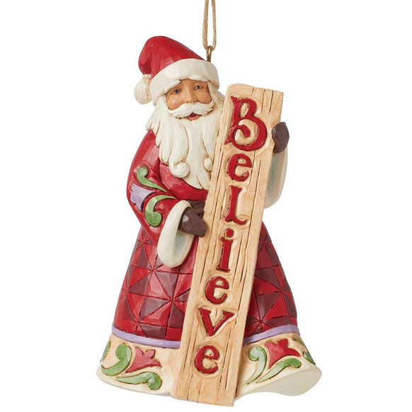 Santa BELIEVE Ornament - Jim Shore