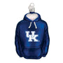 Blue hoodie ornament with 'UK' logo on a white background