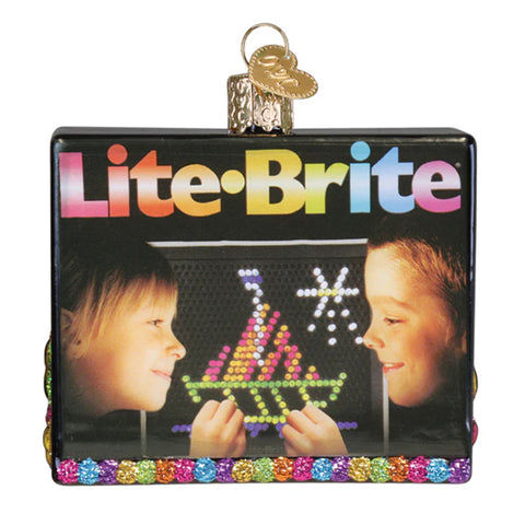 Glass Lite Brite Box Ornament - Old World Christmas