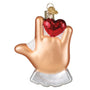 Love Sign Language Ornament - Old World Christmas Back Side