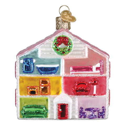 Glass Lovely Doll House Ornament - Old World Christmas