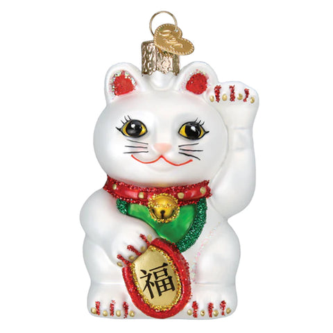 Lucky Cat Ornament - Old World Christmas 12695