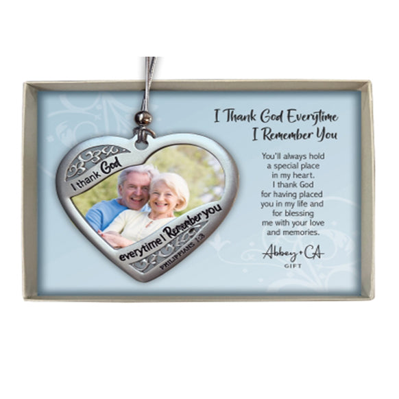 I Thank God Photo Frame Memorial Ornament