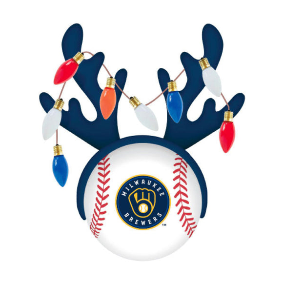 Milwaukee Brewers™ Reindeer Baseball Ornament