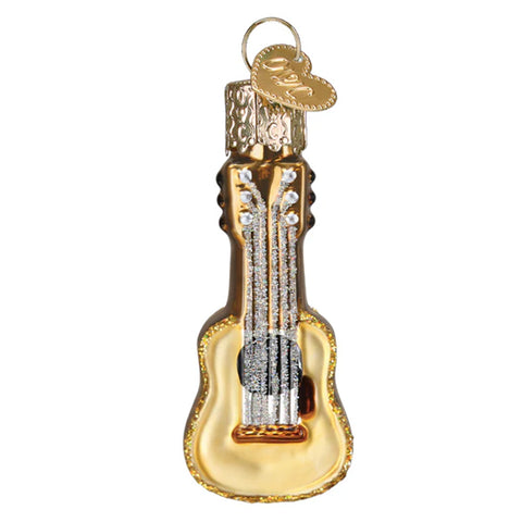 Mini Guitar Ornament - Old World Christmas Front View