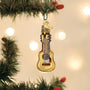 Mini Guitar Ornament - Old World Christmas Hanging from a tree