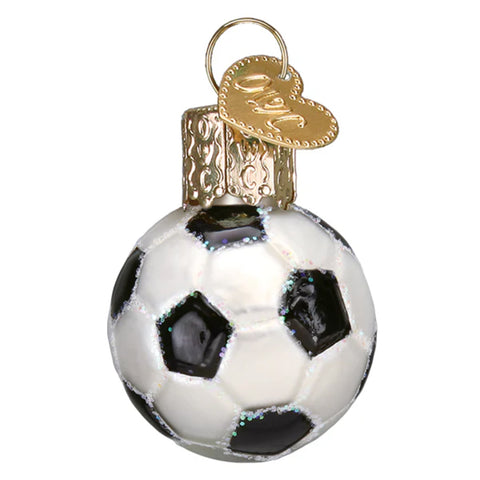 Mini Soccer Ball Ornament - Old World Christmas Front View