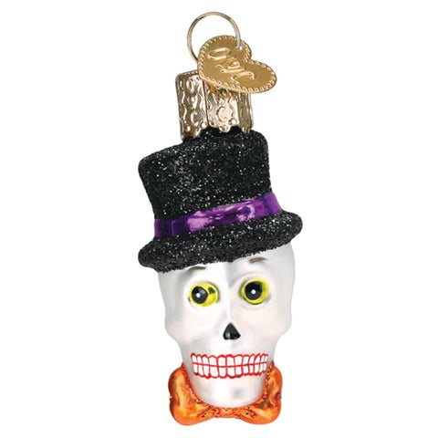 Mini Top Hat Skeleton Ornament - Old World Christmas 86758