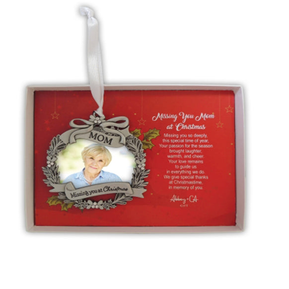 Memorial Mom Picture Frame Ornament Bereavement Ornaments