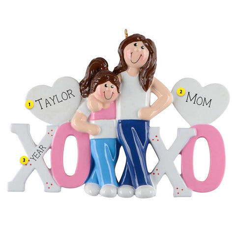 Personalized Mom and Daughter Ornament
