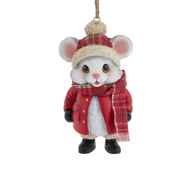 Mouse in Red Coat Ornament