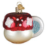 This Cute and Colorful Mushroom Coffee Cup Ornament - Old World Christmas