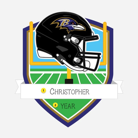 Personalized NFL-Baltimore Ravens Shield Ornament
