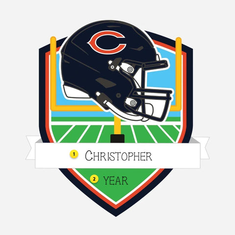 Personalized NFL-Chicago Bears Shield Ornament