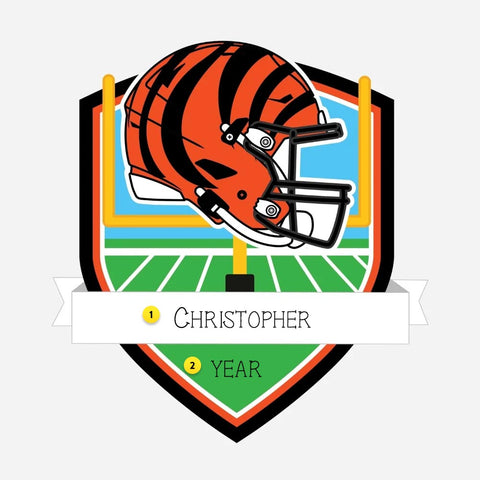 Personalized NFL- Cincinnati Bengals Shield Ornament