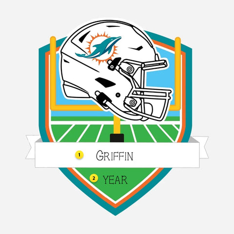 Personalized NFL-Miami Dolphins Shield Ornament