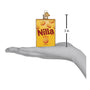 Nilla wafer box ornament on a hand with a measurement indicator showing 3 inches.
