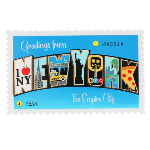 Personalized NYC Postcard Ornament OR2798
